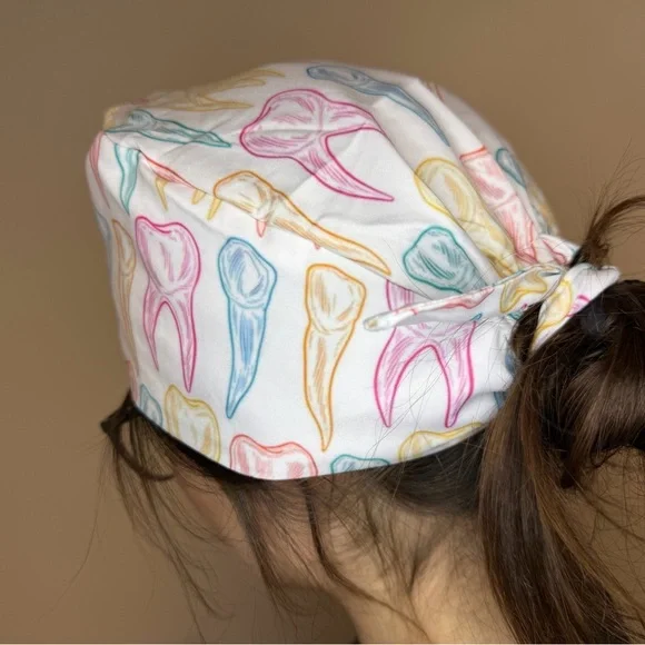 Colorful Tooth Scrub Cap polyester - Picture 2 of 4